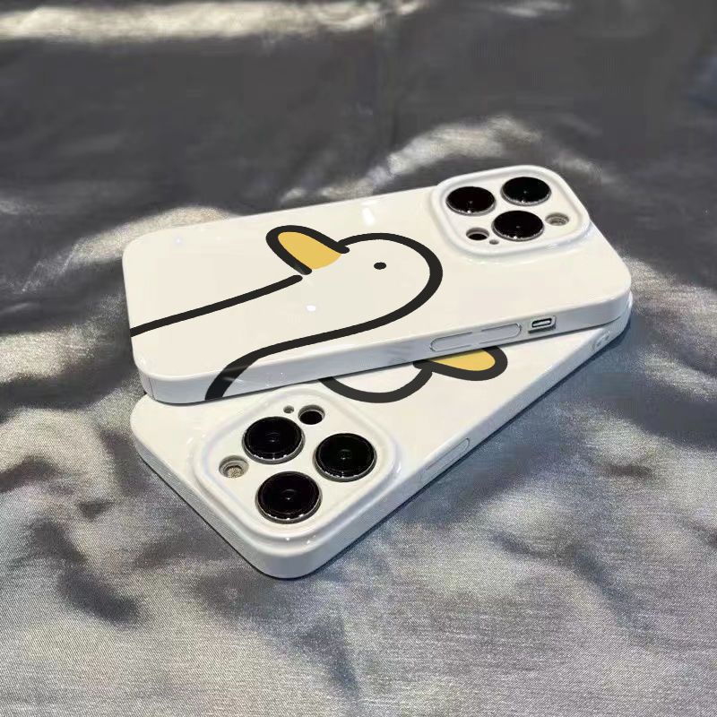 🔥Se เคสโทรศัพท์มือถือแบบแข็ง ลายเป็ด แวววาว สําหรับ Apple 13 714pro xsmax xr 812max 11 7NDK