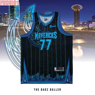 (Fuhui01) เสื้อบาสแขนกุด Jersey LUKA Marverick City Edition