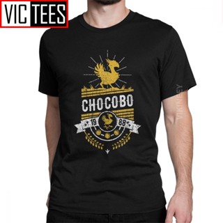 เสื้อยืดผ้าฝ้ายแท้ พิมพ์ลายวิดีโอเกม Final Fantasy Ff7 Shinra Chocobo ขนาดใหญ่ สําหรับผู้ชาย