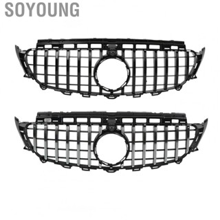 Soyoung for Panamericana GT Style Grille With  Holes For Mercedes Benz E‑Class W213 S213 C238 A238 Pre‑Facelift 2017-2020