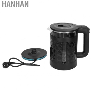 Hanhan 1500W  Electric Water Kettle 2.3L Visible  Steam Diversion Design Black Electric Kettle for Home Use EU Plug 220V