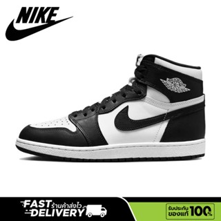 【ของแท้100%💯】Air Jordan 1 High 85 "Black White" panda mid ระบายอากาศ กันลื่น รองเท้าบาส รองเท้าวิ่ง รองเท้าผ้าใบ