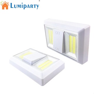 Lumiparty โคมไฟ LED COB ติดผนัง ใช้แบตเตอรี่ สําหรับติดตู้เสื้อผ้า