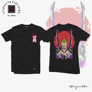 เสื้อเชิ้ต ลายการ์ตูนอนิเมะ ETQTCo.- One Piece - Pirate Hunter Zoro