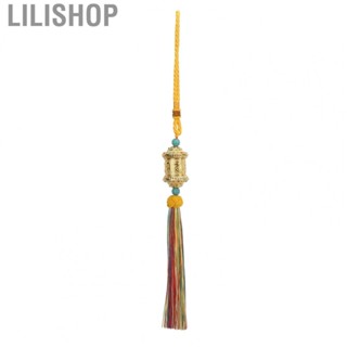 Lilishop Prayer Wheel Car Hanging  Fine Workmanship Buddhist Car Pendant Rotatable Barrel  for Home Decoration