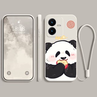 เคส vivo Y22S 2022 4G vivo Y22 2022 4G เคส กรณีโทรศัพท์นิ่มรูปแบบหมีแพนด้าโชคดี