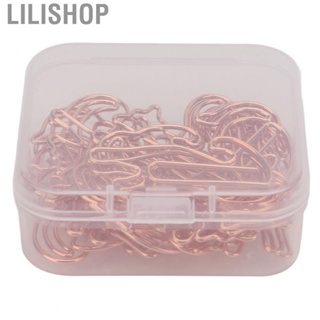 Lilishop 20Pcs Small Paper Clips  Shape Metal Office Clips For Paper Memo Rose Gold DP