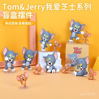 [พร้อมส่ง] กล่องฟิกเกอร์ รูปแมว และหนู miniso Tom and Jerry I Love Cheese Mystery H2RX