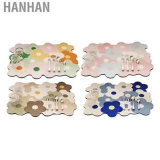 Hanhan Dish Drain Mat  Cute Refreshing Flower Pattern Elegant Dish Drying Mat Absorbent Bright Color  for Restaurant