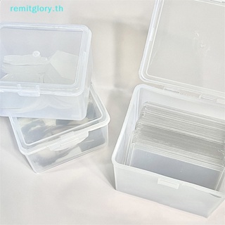 Remitglory กล่องเก็บโฟโต้การ์ด สติกเกอร์ใส สไตล์เกาหลี สําหรับจัดเก็บบัตรไอดอล เครื่องเขียน TH