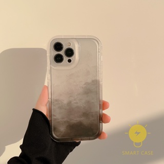 For เคสไอโฟน 14 Pro Max [Ink Painting Transparent] เคส Phone Case For iPhone 14 Pro Max Plus 13 12 11 For เคสไอโฟน11 Ins Korean Style Retro Classic Couple Shockproof Protective TPU Cover Shell