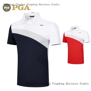 เสื้อยืดแขนสั้น พิมพ์ลาย PGA แฟชั่นฤดูใบไม้ผลิ และฤดูร้อน สําหรับผู้ชาย 2023