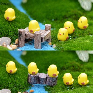 &lt;Dream&gt; ฟิกเกอร์ไก่จิ๋ว สีเหลือง สําหรับตกแต่งบ้านตุ๊กตา สวนจิ๋ว DIY ลดราคา 5 ชิ้น