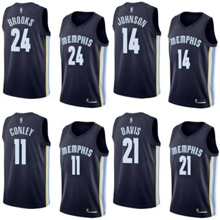 เสื้อกีฬาบาสเก็ตบอล NBA Jersey Memphis Grizzlies Johnson Brooks Conley Davis ทรงหลวม สไตล์คลาสสิก 685932