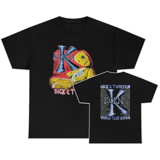 เสื้อยืด ลาย Korn 2000 Sick And Twisted World Tour