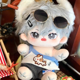 Spot cotton doll 20cm non-goo nude doll cute male doll with horn doll can be exchanged with birth certificate