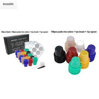 【DREAMLIFE】Capsules Coffee Pod Plastic Aluminum Pods Seals Refillable Coffee Capsules