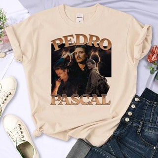 เสื้อยืด พิมพ์ลายอนิเมะ Pedro Pascal Y2K สไตล์สตรีท แฟชั่นฤดูร้อน สําหรับผู้หญิง