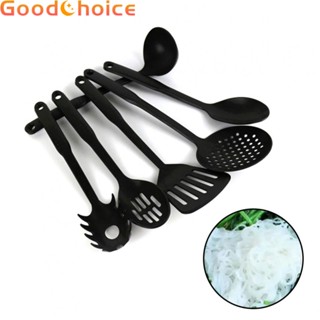 【Good】Spatula -40℃~220℃ 6 Pcs / Set Anti Slip Black Cookware Fashionable Nylon+TPR【Ready Stock】