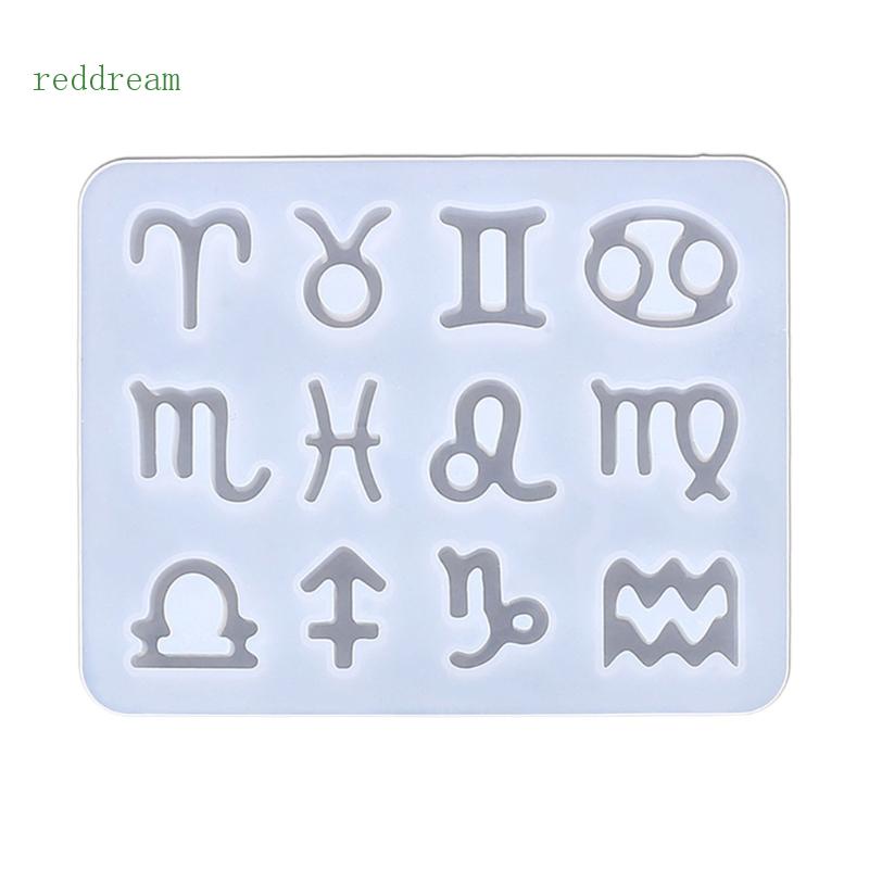 12 Horoscopes Epoxy Resin Mold Pendants Keychain Silicone Mould DIY  Mold