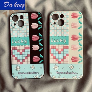 เคสโทรศัพท์มือถือ กันกระแทก ลายดอกทิวลิป สไตล์เกาหลี สําหรับ Iphone 14ProMax 1211 13XS GAF7