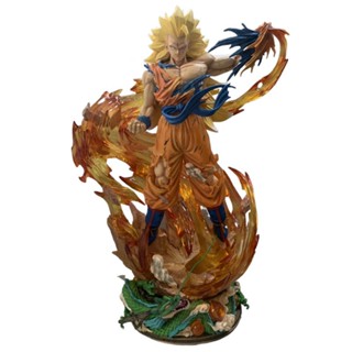 Spot Dragon Ball Super anime statue model GK Super Saiyan 3 action character son Wukong Character 43cm statue collection toy statue