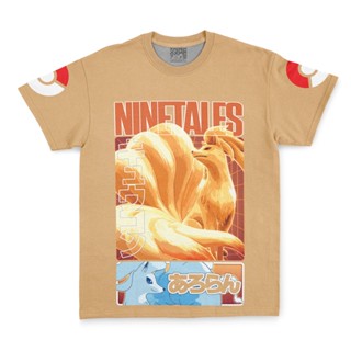 เสื้อยืด พิมพ์ลายโปเกม่อน Ninetales แฟชั่นสตรีท