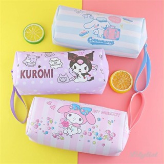 ღ Sanrio Single Layer Pu กระเป๋าดินสอน่ารักการ์ตูนความจุขนาดใหญ่กล่องใส่ปากกาโรงเรียน Melody Kuromi กระเป๋าใส่เครื่องเขียนของขวัญเด็กอนุบาลของเล่นเด็ก