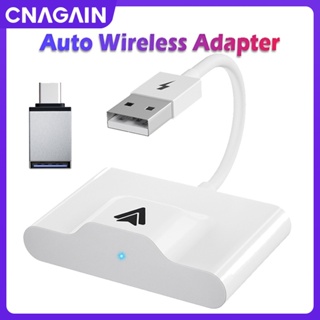 Cnagain อะแดปเตอร์ CarPlay ไร้สาย แปลงเป็น Wireless CarPlay CarPlay Dongle สําหรับรถยนต์แบบมีสาย OEM รองรับการอัพเดทออนไลน์ Plug &amp; Play Auto Connect รองรับ USB และ Type-C Android