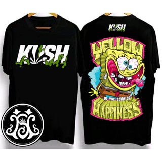 KUSH T-Shirt Unisex Short Sleeve Men and Women a37 Fun SpongeBob SquarePants Stretchable Streetwear