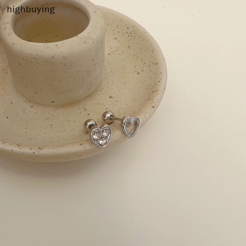 [highbuying] 1 คู่ กลวง หัวใจ ต่างหูกระดูกหู เล็บ สําหรับผู้หญิง กระดูกอ่อน ต่างหูเกลียว ต่างหูสตั๊ด ต่างหูร่างกาย เครื่องประดับ ของขวัญใหม่ พร้อมส่ง