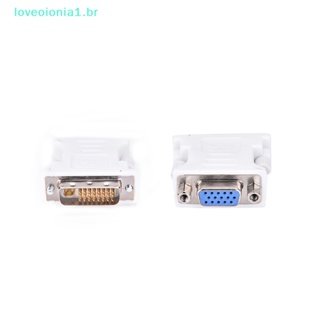 Loveoionia1 อะแดปเตอร์แปลงวิดีโอ 15 pin VGA Female to 24+1 pin DVI-D Male สําหรับ PC Laptop br