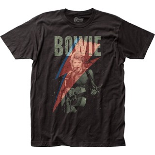 เสื้อยืด พิมพ์ลายสายฟ้า David Bowie