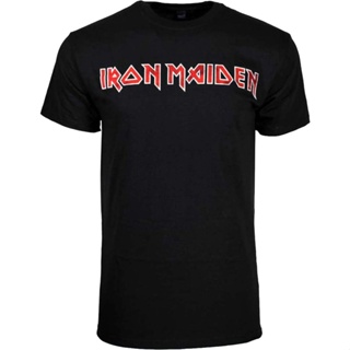 เสื้อยืด พิมพ์ลายโลโก้ Iron Maiden สําหรับผู้หญิง