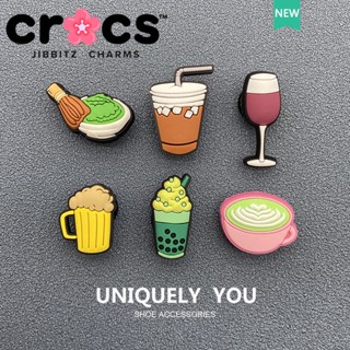 Jibbitz crocs charms หัวเข็มขัดรองเท้า อุปกรณ์เสริมรองเท้า การ์ตูน ขนมหวาน เครื่องดื่ม ตกแต่งหัวเข็มขัด DIY สนุก ตกแต่งรองเท้า