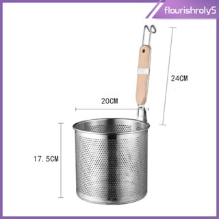 [Flourishroly5] ตะแกรงกรองเส้นก๋วยเตี๋ยว เส้นสปาเก็ตตี้ สเตนเลส ทําความสะอาดง่าย สําหรับพาสต้า