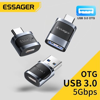 Essager อะแดปเตอร์เชื่อมต่อ OTG Type C เป็น USB Micro USB เป็น Type C OTG USB เป็น Type C