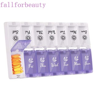 Fallforbeauty กล่องตลับยาวิตามิน พลาสติก กันน้ํา สําหรับเดินทาง