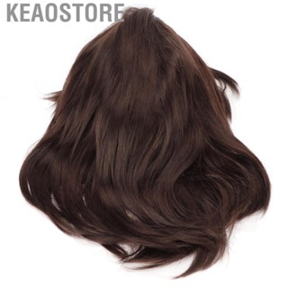 Keaostore Men Wig  Soft Charming Trendy Stable Short Brown Fashionable Fluffy for Daily