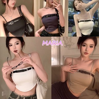 🔥Maria🔥ใหม่ เสื้อสายเดี่ยว ตัวสั้น เซ็กซี่ ไม่มีสาย Y2K สําหรับผู้หญิง