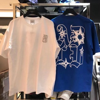 เสื้อยืดแขนสั้นลําลอง ผ้าฝ้าย พิมพ์ลาย Klein Blue แฟชั่นคู่รัก