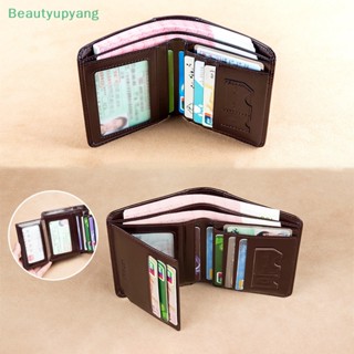 [Beautyupyang] กระเป๋าสตางค์หนังแท้ ใส่บัตรเครดิตได้ สําหรับผู้ชาย 1 ชิ้น