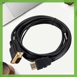 สายเคเบิลอะแดปเตอร์ HDMI ยาว 1.8 ม. สําหรับโปรเจคเตอร์ มอนิเตอร์ VGA Video Cable