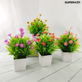 [sr Flower] กระถางดอกไม้บอนไซจําลอง เซรามิค สีสันสดใส สําหรับตกแต่งบ้าน สวน 1 ชุด