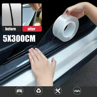 ⚡READYSTOCK⚡1x Reusable 5x300CM Protector Sill Scuff Cover Car Door Plate Bumper Body