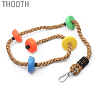 Thooth Tree Disc Swing Rope  Strong Toughness Metal Hook Plastic 2m Antislip Platform Climbing for Outdoor Children Playground