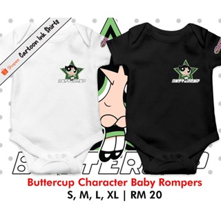 ชุดรอมเปอร์เด็กทารก [BAJU BAYI] (UNISEX) -POWERPUFF GIRLS (ชุดชาร์จแบตเตอรี่) VZDB