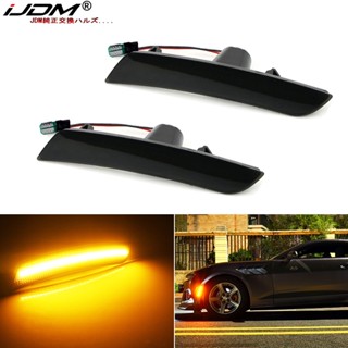 Ijdm ไฟหรี่ข้าง LED สีเหลืองอําพัน แบบเปลี่ยน สําหรับ 2016-up Chevrolet Camaro 2014-up Cadillac CTS 2015-up Cadillac ATS OEM 2 ชิ้น 20896549 20896550