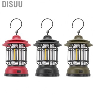 Disuu Portable  Camping Lantern  ABS Material COB Wick Light Source  Power Supply for Outdoor Tent