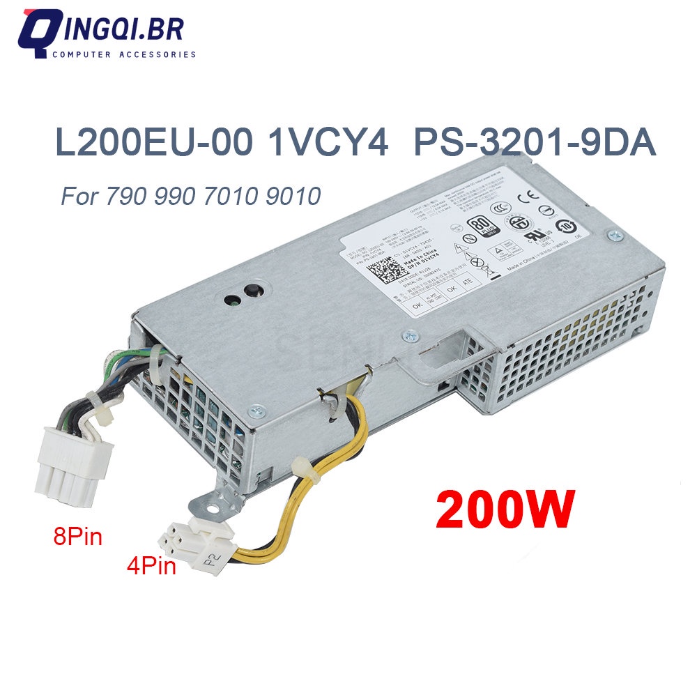 ทดสอบดีสําหรับ Dell 780 790 990 7010 9010 4Pin 200W แหล่งจ่ายไฟ L200EU-00 F200EU-00 1VCY4 01VCY4 PS-
